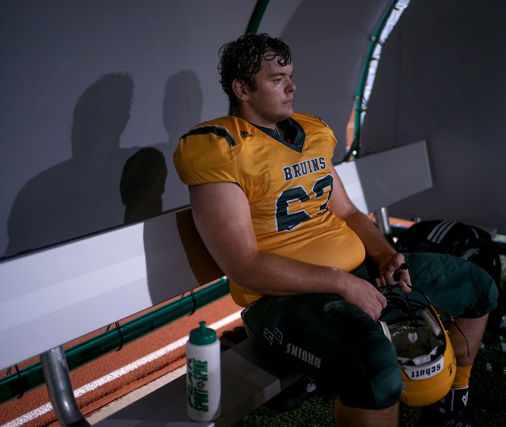 Drew Nichols takes a break